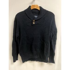 BILLS KHAKIS Shawl Collar Sweater Cotton Heavyweight Knit Navy Blue Men's XL